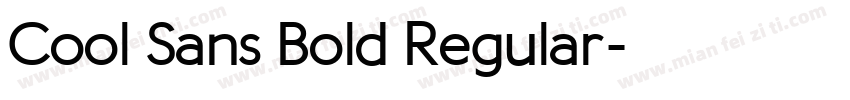 Cool Sans Bold Regular字体转换
